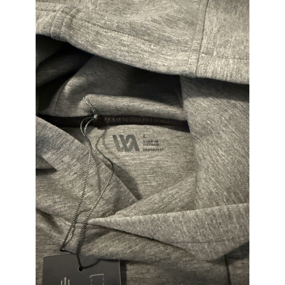 VRST Mens Large Pinnacle Fleece Hoodie Grey Performance Pullover NWT $88 - Picture 3 of 7